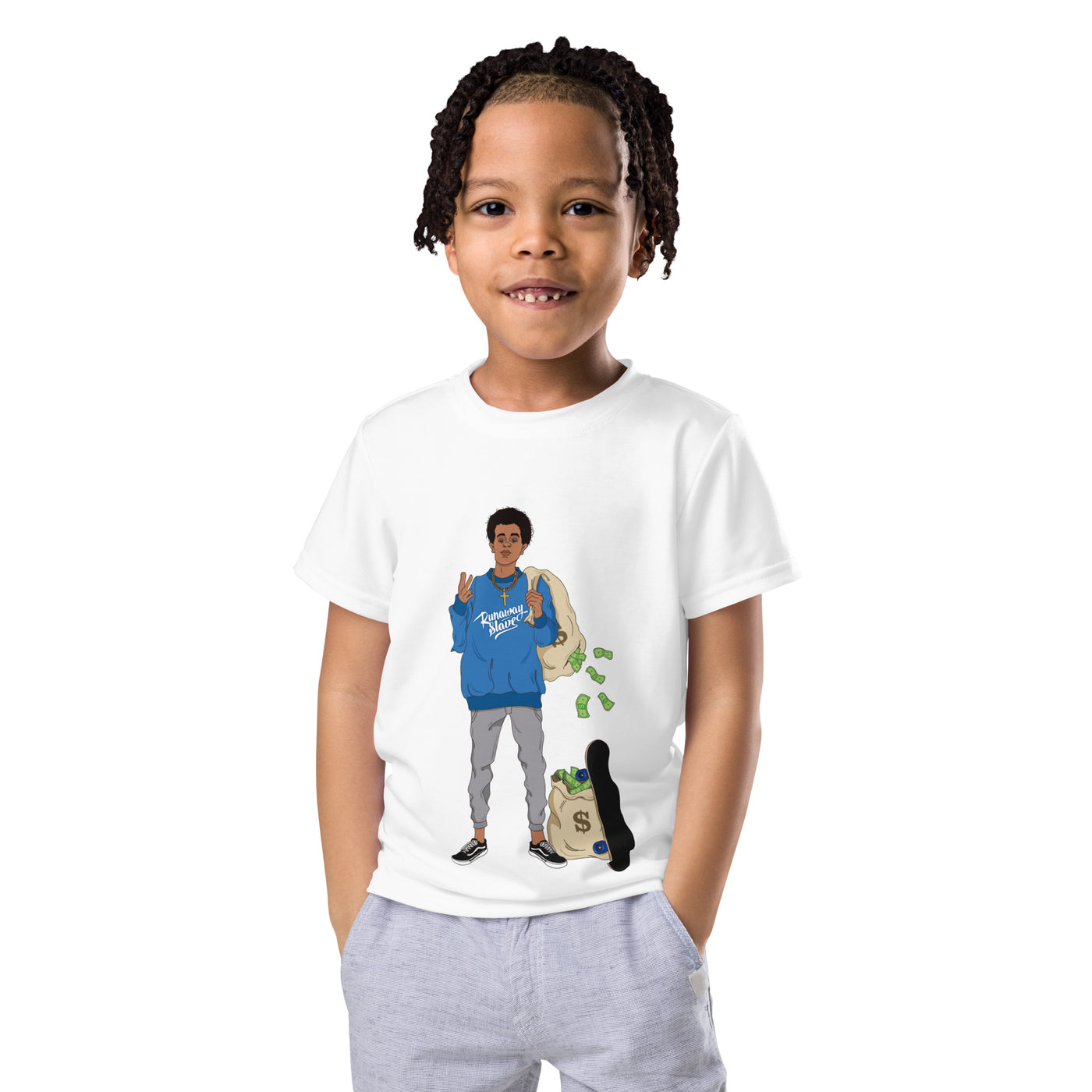 Runaway Slave Kids Crew Neck T-shirt